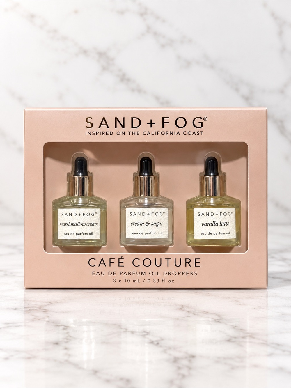 Sand + Fog Café Couture Perfume Oil Set 3 x 10 mL NWT Discover/Gift Set